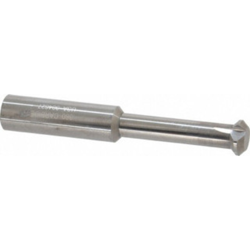Accupro 0.36 Diam 90 0.055 Chamfer Solid Carbide Back Chamfer Bright Finish, Single End, 1/32 Flat Width, 1/4 Neck Diam, 2-1/2 OAL 02703049 – 02703049