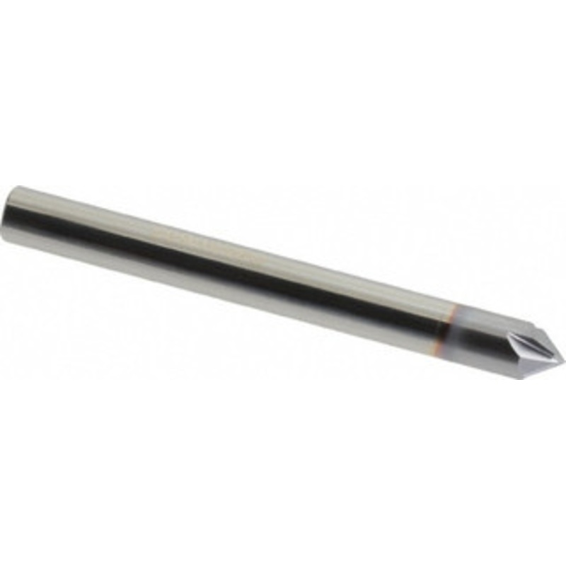 Accupro 1/4 Diam 82 4-Flute Single End Solid Carbide Chamfer Mill TiCN Finish, 2-1/2 OAL, 1/4 Shank Diam 942500082C4 – 09550682