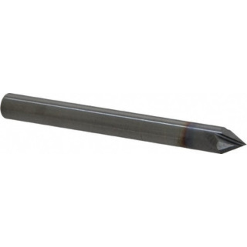Accupro 1/4 Diam 60 4-Flute Single End Solid Carbide Chamfer Mill TiCN Finish, 2-1/2 OAL, 1/4 Shank Diam 942500060C4 – 09550658