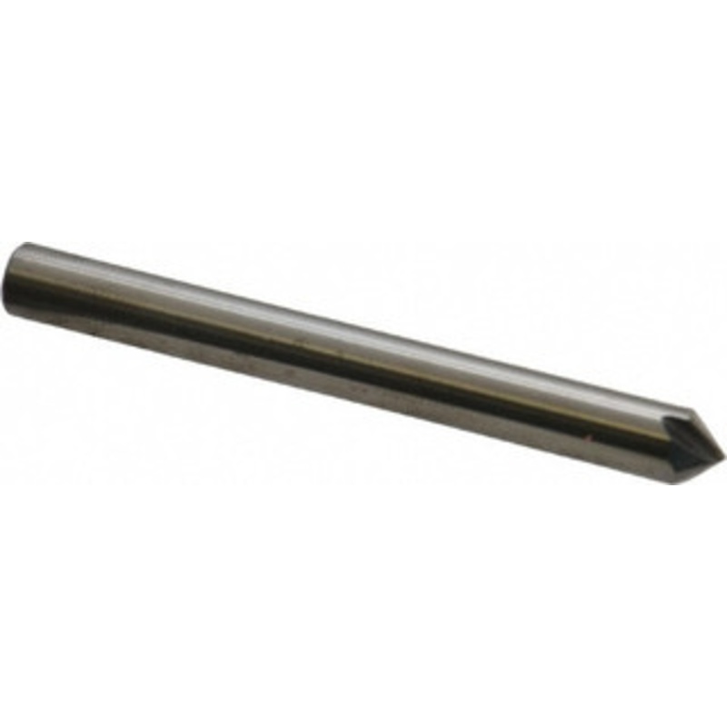 Accupro 1/4 Diam 90 4-Flute Single End Solid Carbide Chamfer Mill Bright Finish, 2-1/2 OAL, 1/4 Shank Diam 942500090 – 09550690