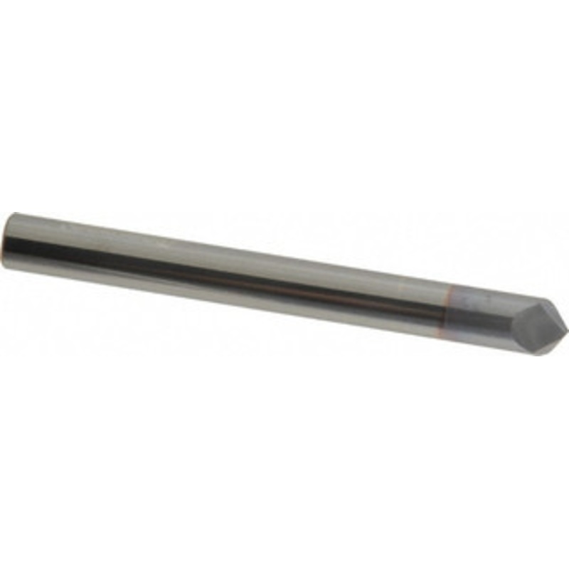 Accupro 1/4 Diam 120 2-Flute Single End Solid Carbide Chamfer Mill TiCN Finish, 2-1/2 OAL, 1/4 Shank Diam 922500120C4 – 09550260