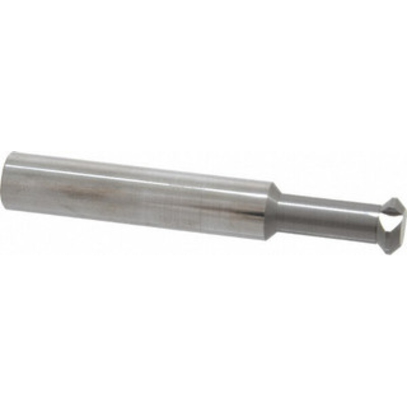Accupro 0.36 Diam 90 0.055 Chamfer Solid Carbide Back Chamfer Bright Finish, Single End, 1/32 Flat Width, 1/4 Neck Diam, 2-1/2 OAL 02703031 – 02703031