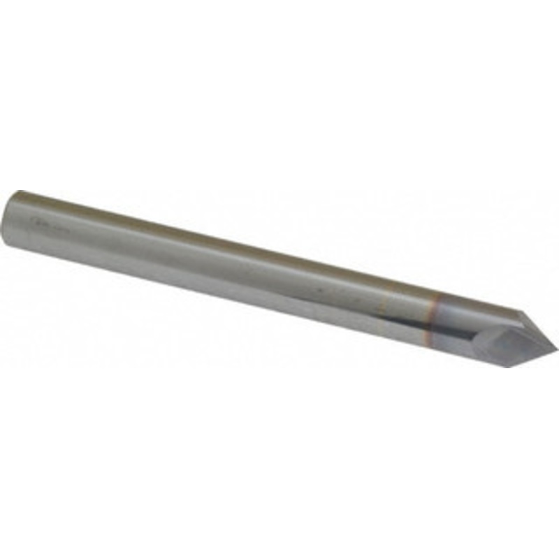 Accupro 1/4 Diam 82 2-Flute Single End Solid Carbide Chamfer Mill TiCN Finish, 2-1/2 OAL, 1/4 Shank Diam 922500082C4 – 09550179