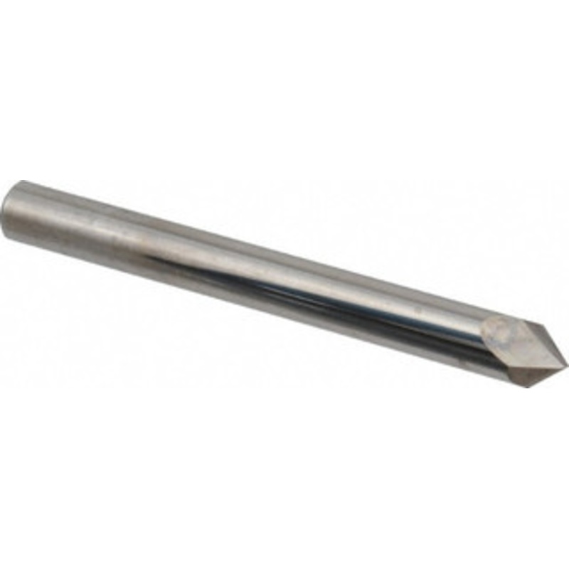 Accupro 1/4 Diam 82 2-Flute Single End Solid Carbide Chamfer Mill Bright Finish, 2-1/2 OAL, 1/4 Shank Diam 922500082 – 09550153