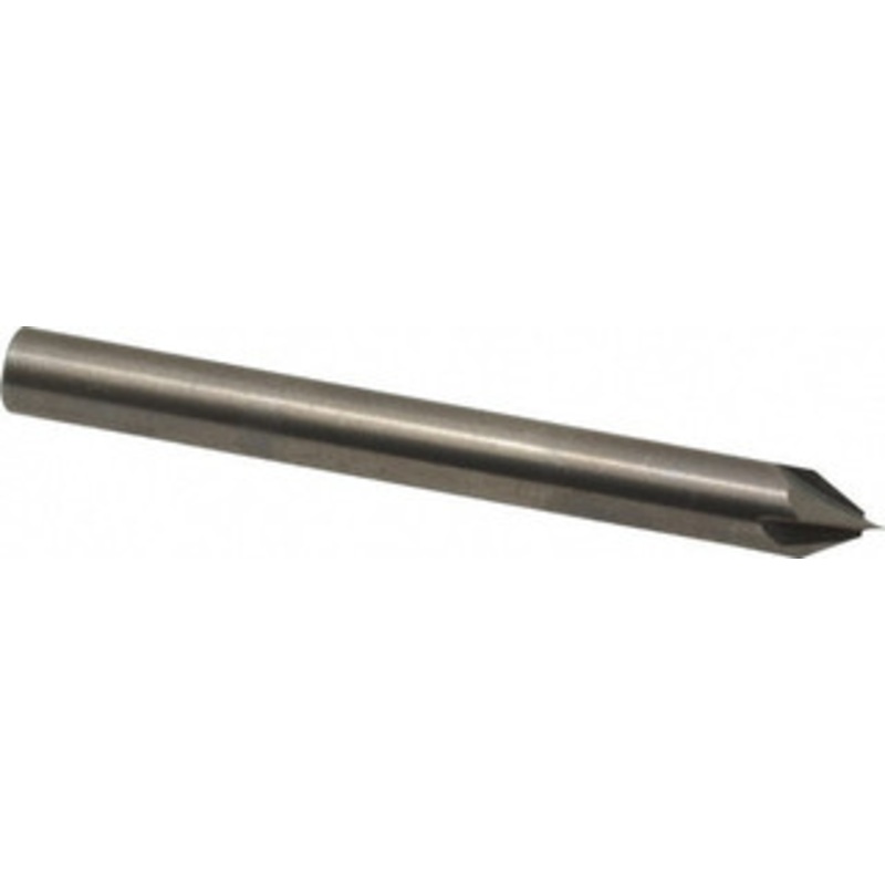 Accupro 1/4 Diam 60 4-Flute Single End Solid Carbide Chamfer Mill Bright Finish, 2-1/2 OAL, 1/4 Shank Diam 942500060 – 09550633