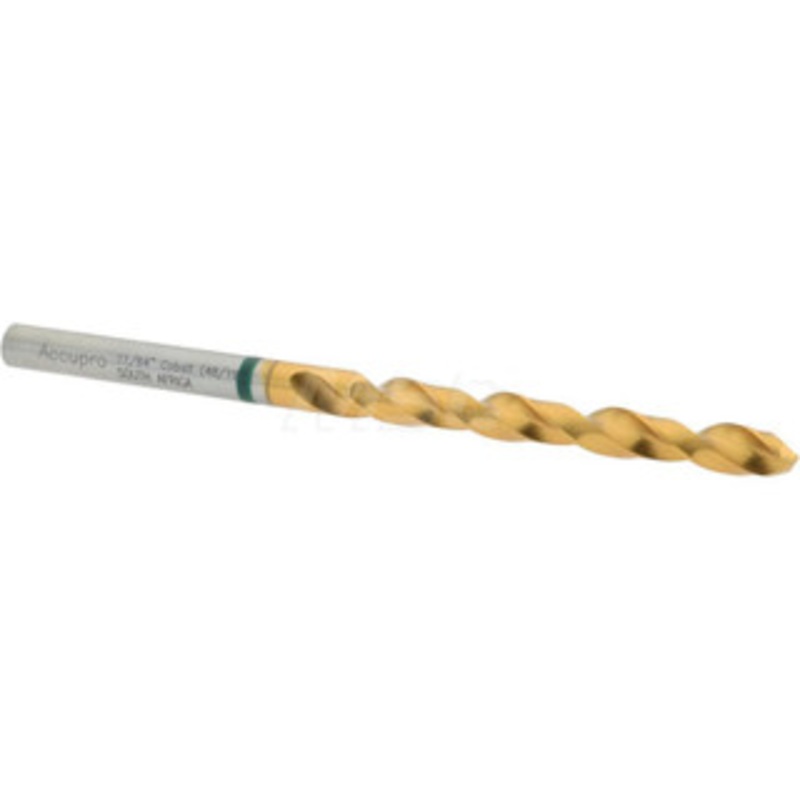 Accupro 11/64 135 Cobalt Jobber Drill TiN Finish, Right Hand Cut, Spiral Flute, Straight Shank, 80mm OAL, Split Point 1G70437-AC – 02374940