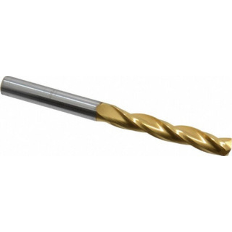 Accupro 1/4 150 Solid Carbide Jobber Drill TiN Finish, Spiral Flute, 3-1/4 OAL, Standard Point 20381 – 70694278