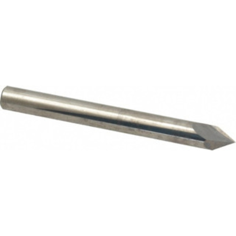 Accupro 1/4 Diam 60 2-Flute Single End Solid Carbide Chamfer Mill Bright Finish, 2-1/2 OAL, 1/4 Shank Diam 922500060 – 09550120