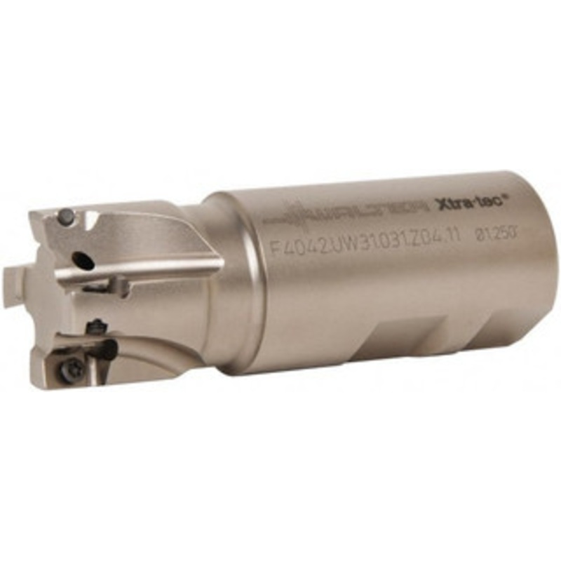 Walter Tools 1-1/2 Cut Diam, 15mm Max Depth, 1-1/4 Shank Diam, Weldon Shank, 3.698 OAL, Indexable Square-Shoulder End Mill F4042 Toolholder, Uses AD.T 1606 Insert Style, 90 Lead Angle 5205209 – 43487032
