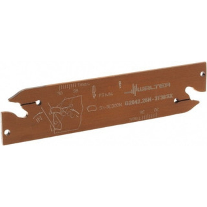 Walter Tools G2042 N Double End Neutral Indexable Cutoff Blade 26mm High x 150mm OAL, 3mm Insert Width 6424577 – 53866729