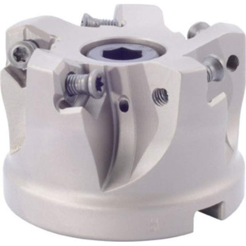Iscar 2-1/2 Cut Diam, 0.08 Max Depth, 1 Arbor Hole, 1-3/4 High, Indexable High-Feed Face Mill Takes 5 Inserts, H600 WXCU 08 Insert Style, FF FWX-08 Toolholder Style, Through Coolant, Series FF FWX 3105247 – 88689252